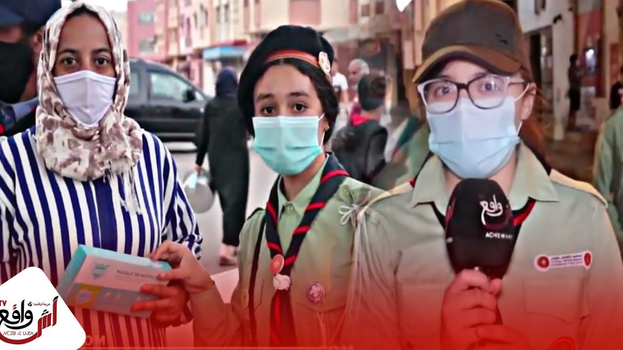 شباب الكشافة بسلا يقومون بحملة تحسيسية بعد تزايد الاصابات بفيروس كورونا بالمدينة