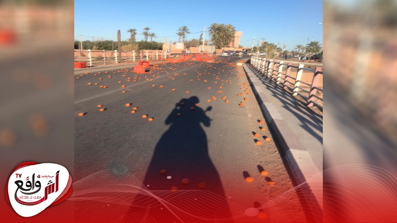 "الليمون" يشل حركة السير بالطريق الوطنية رقم 8